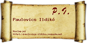 Paulovics Ildikó névjegykártya
