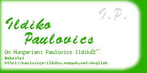 ildiko paulovics business card